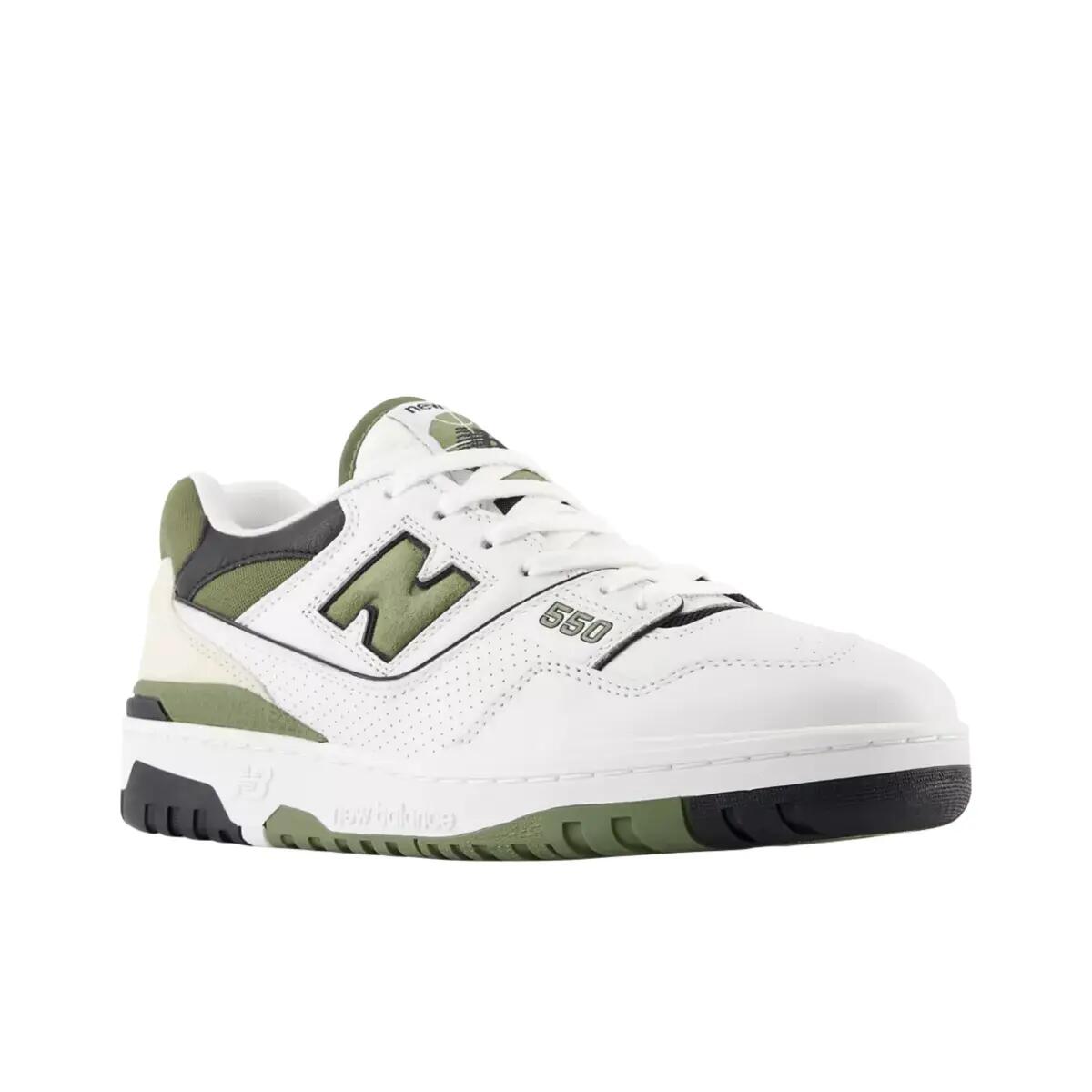 New Balance 550 White Dark Olivine 4/5