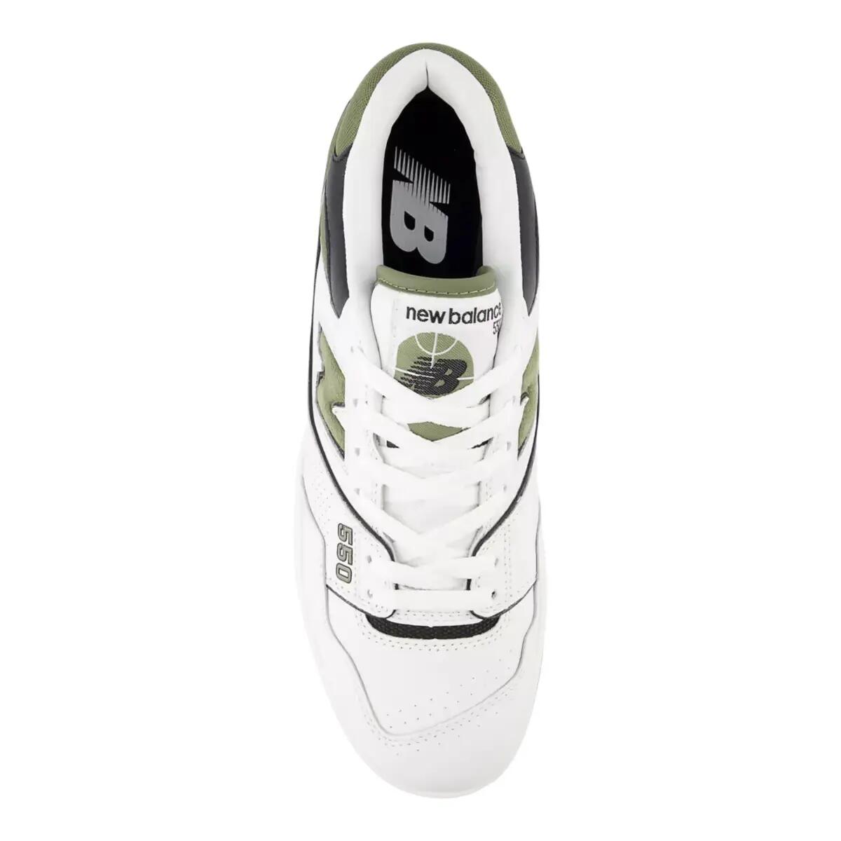 New Balance 550 White Dark Olivine 3/5