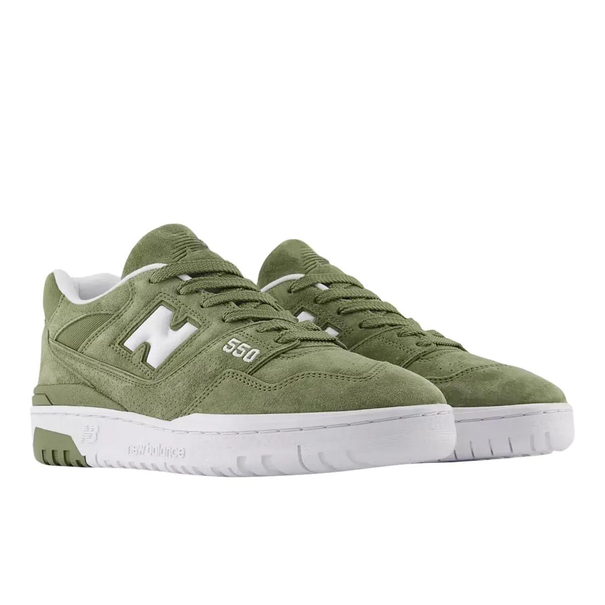 New Balance 550 Dark Olivine White 4/6