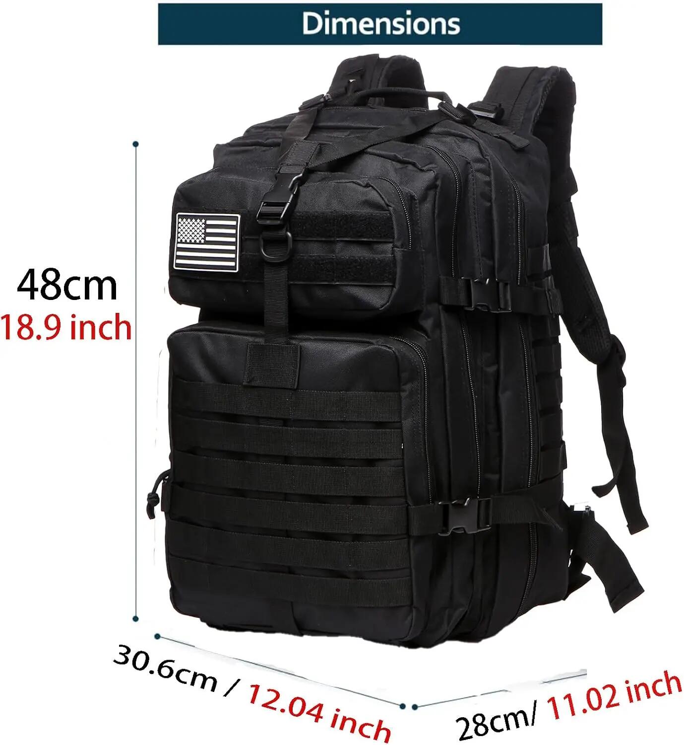 Sac à dos 50 litres - Grande capacité, système militaire, étanche, idéal pour le 2/5