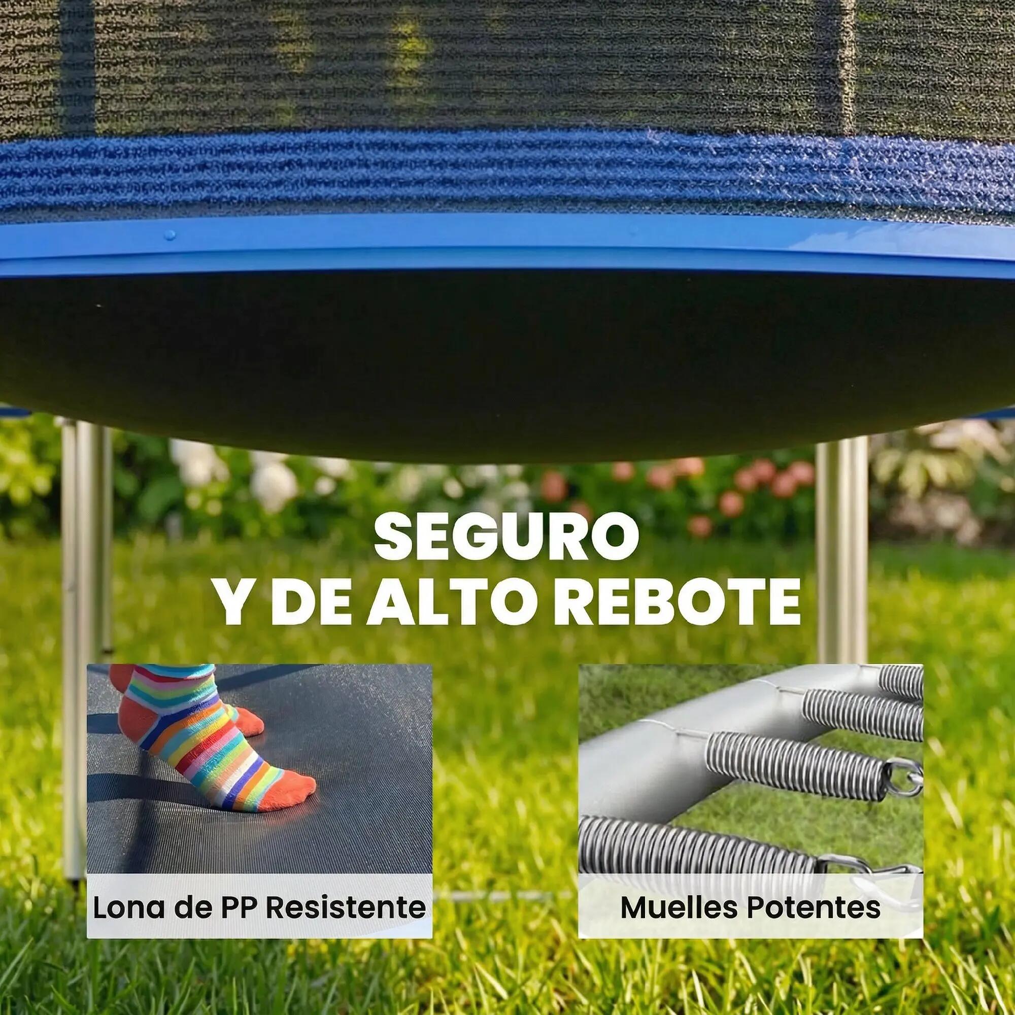 Trampoline d'extérieur Ø366 cm pour enfants avec filet de sécurité, échelle et c 8/9