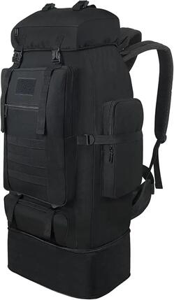 Sac à dos de randonnée 100L, grand format, extensible, imperméable, de style mil
