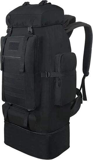 Sac à dos de randonnée 100L, grand format, extensible, imperméable, de style mil