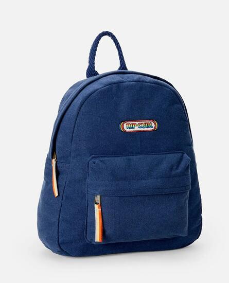 Petit Sac à dos Mixed Canvas 7L - Dark Navy