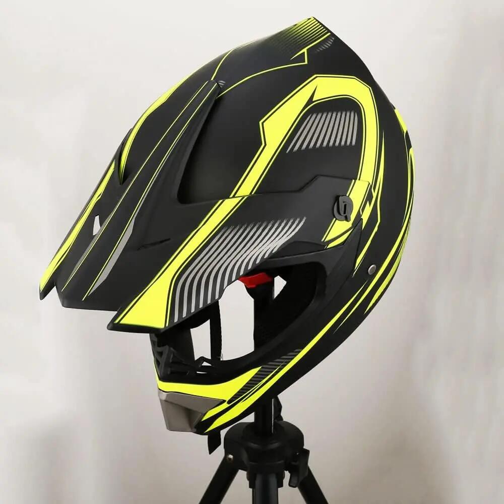 Casque de motocross / Casque de moto avec lunettes, gants et masque(L) 5/8