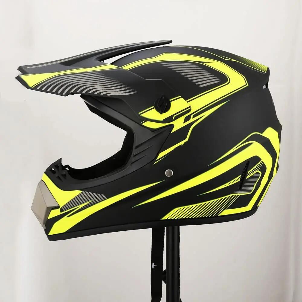 Casque de motocross / Casque de moto avec lunettes, gants et masque(L) 4/8