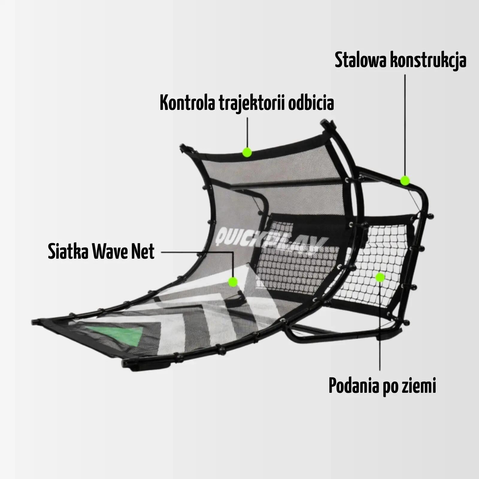 Trenażer 2W1 Rebounder Z Falą Quickplay Takkers Air 7/7