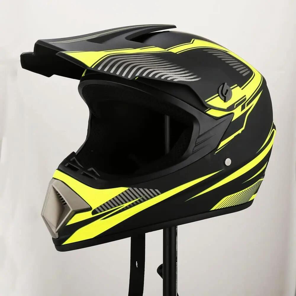 Casque de motocross / Casque de moto avec lunettes, gants et masque(L) 3/8