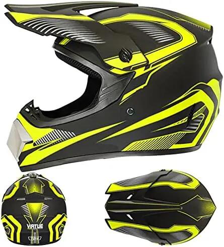 Casque de motocross / Casque de moto avec lunettes, gants et masque(L) 2/8