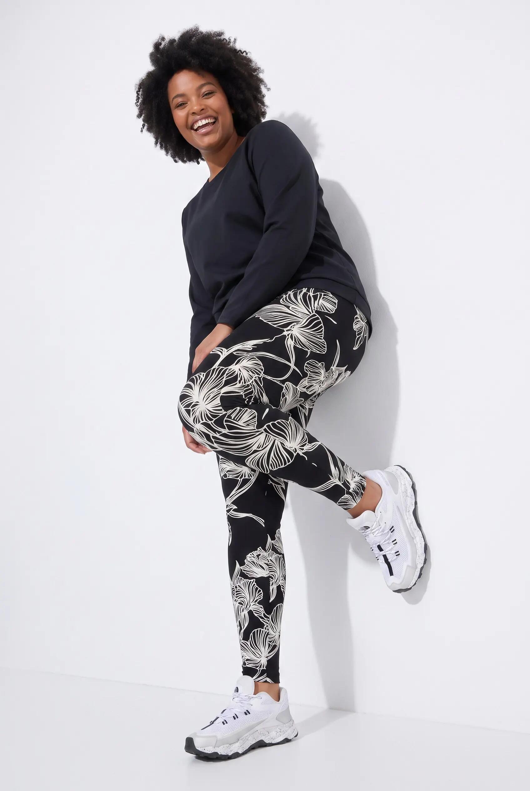 Dames Legging bloemen slim fit elastische tailleband 12/13