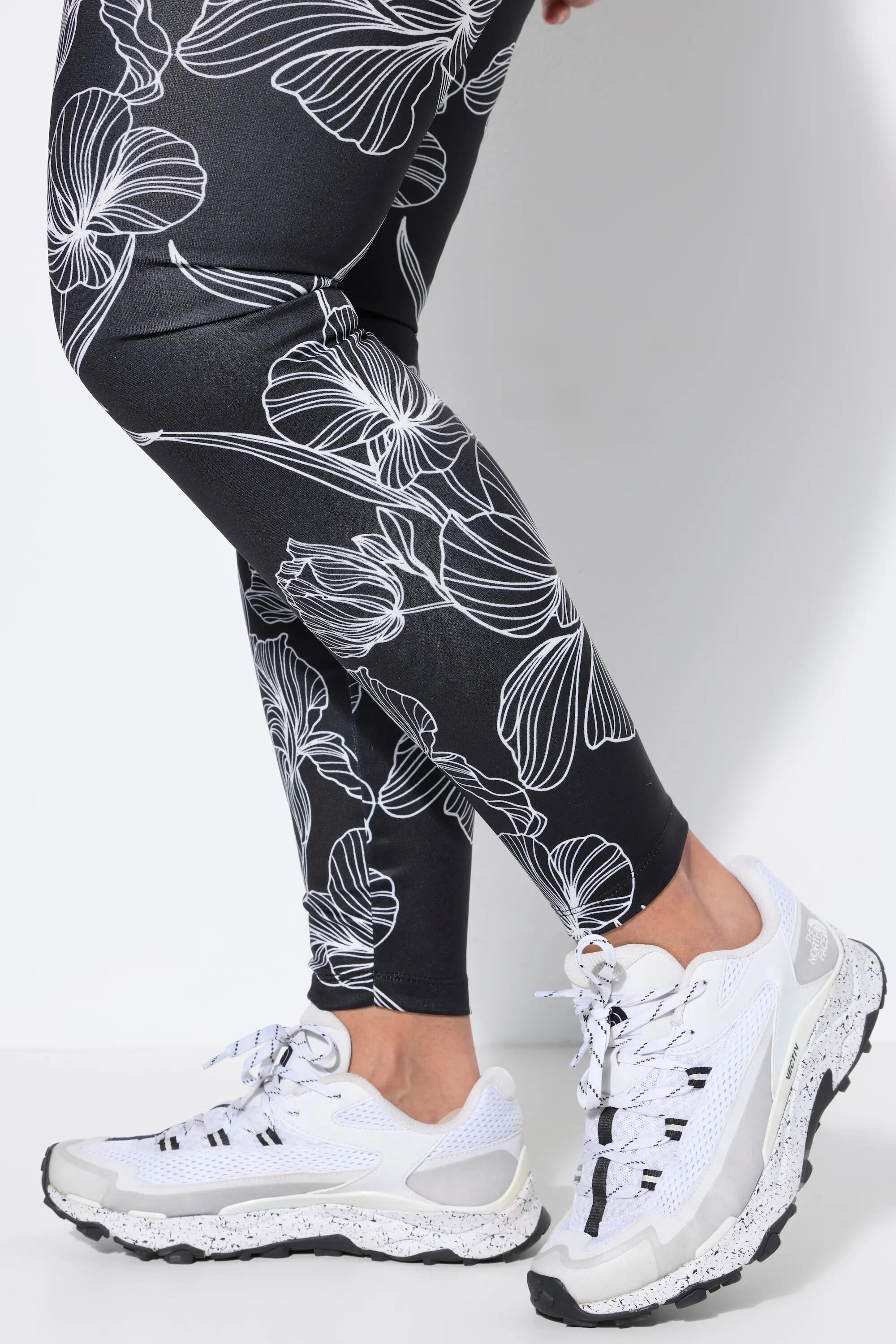 Dames Legging bloemen slim fit elastische tailleband 10/13