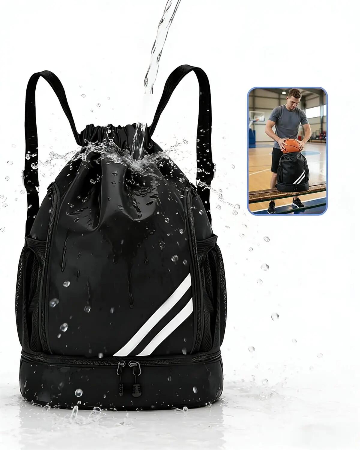 Sac à dos de sport imperméable pour hommes et femmes avec compartiment à chaussu 8/8