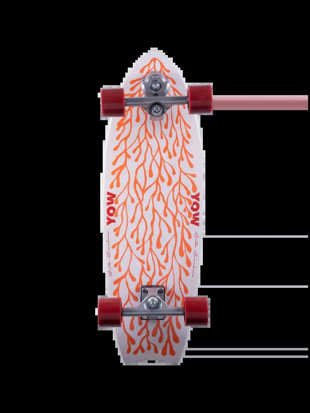 Surfskate - Skateboard - Compact, meraki s5, 66 mm, 30,5 in - orange 2/4