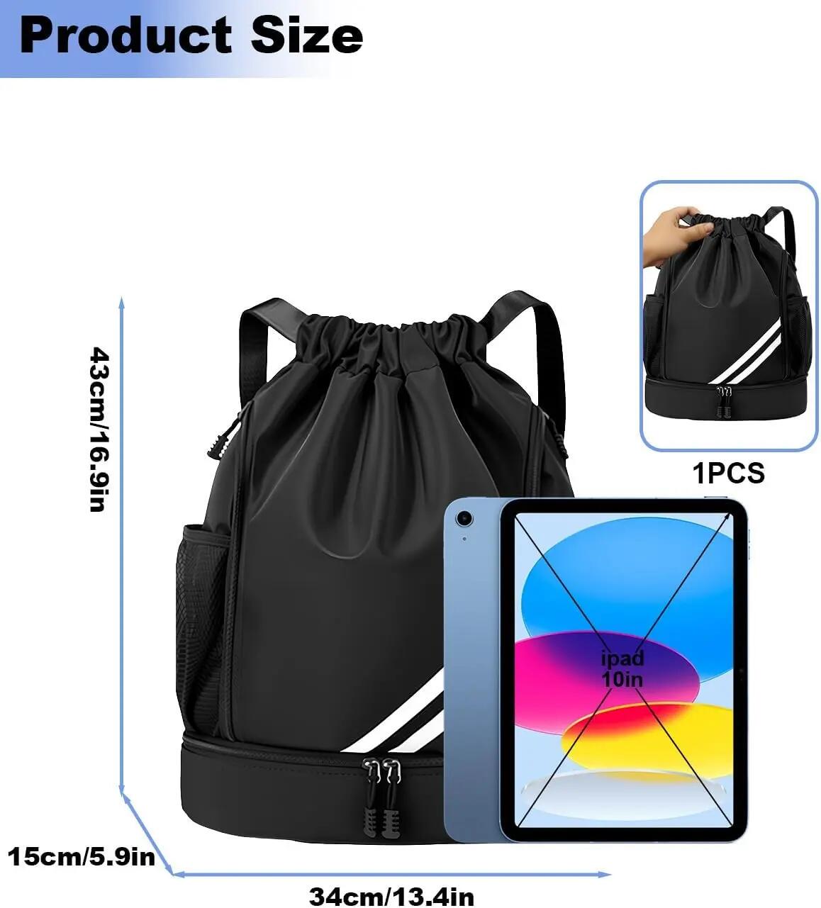 Sac à dos de sport imperméable pour hommes et femmes avec compartiment à chaussu 2/8
