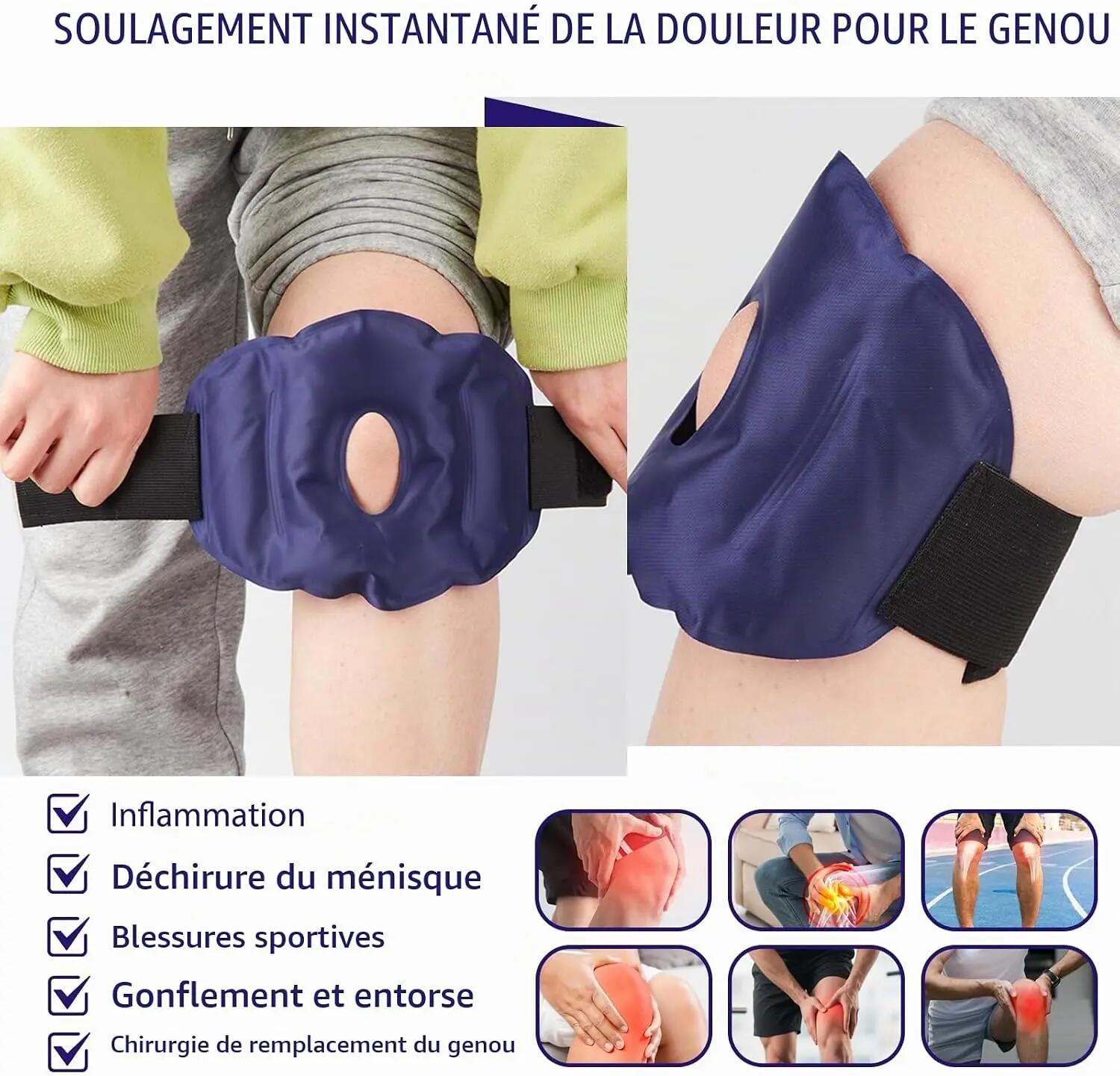 Poche de glace pour genou, poche de gel réfrigérante, poche pour genou 5/7