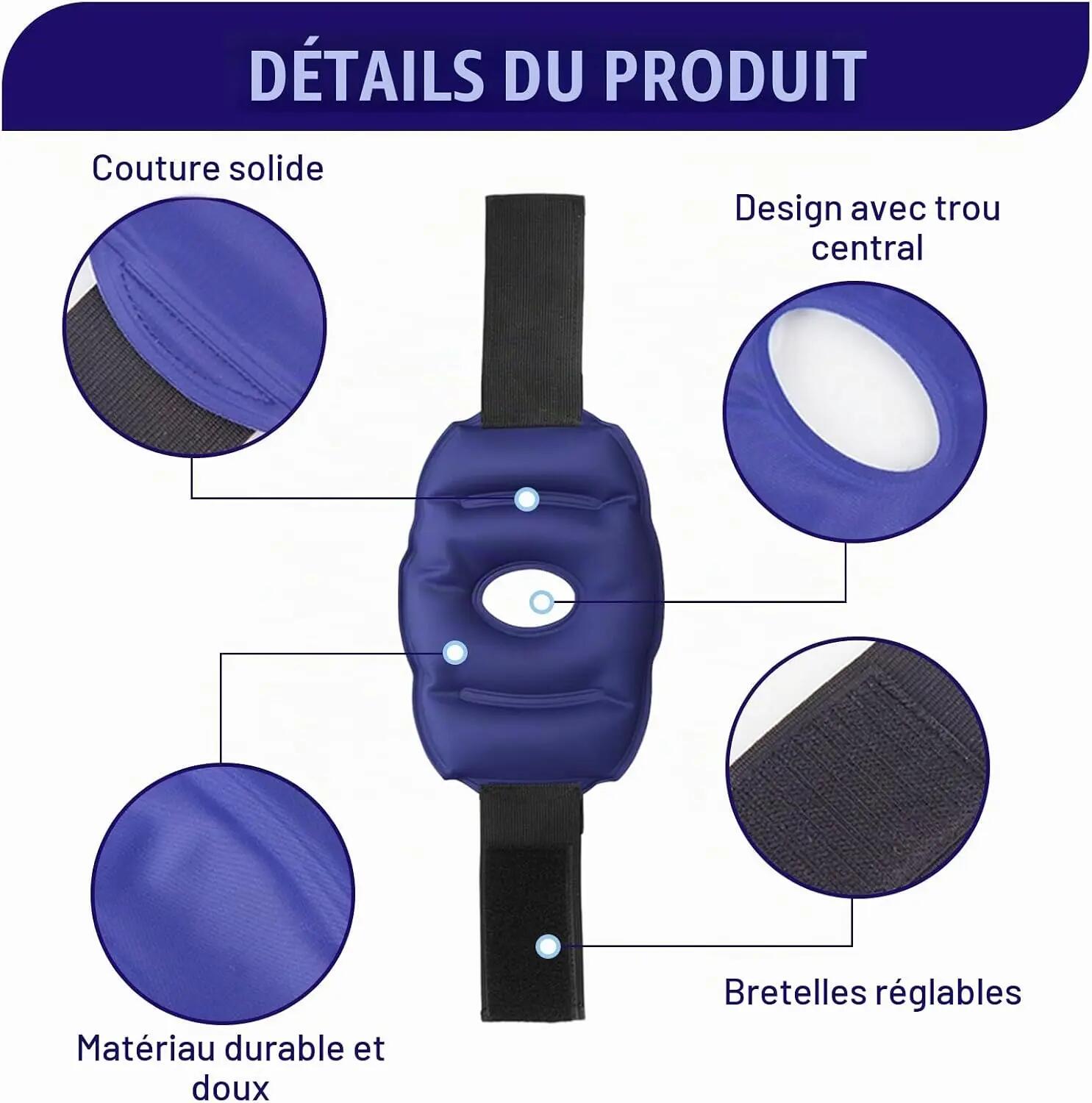 Poche de glace pour genou, poche de gel réfrigérante, poche pour genou 3/7