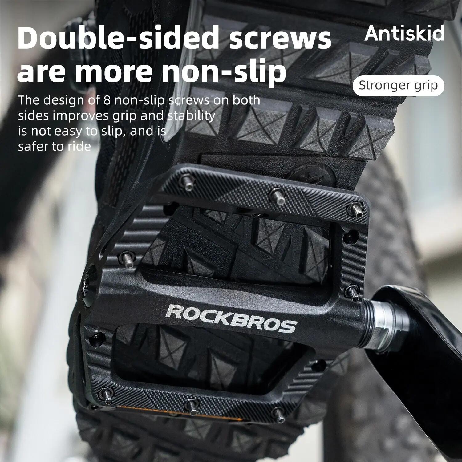 Pedale bicicletă ROCKBROS antiderapante plate, ax 9/16 inch 4/7