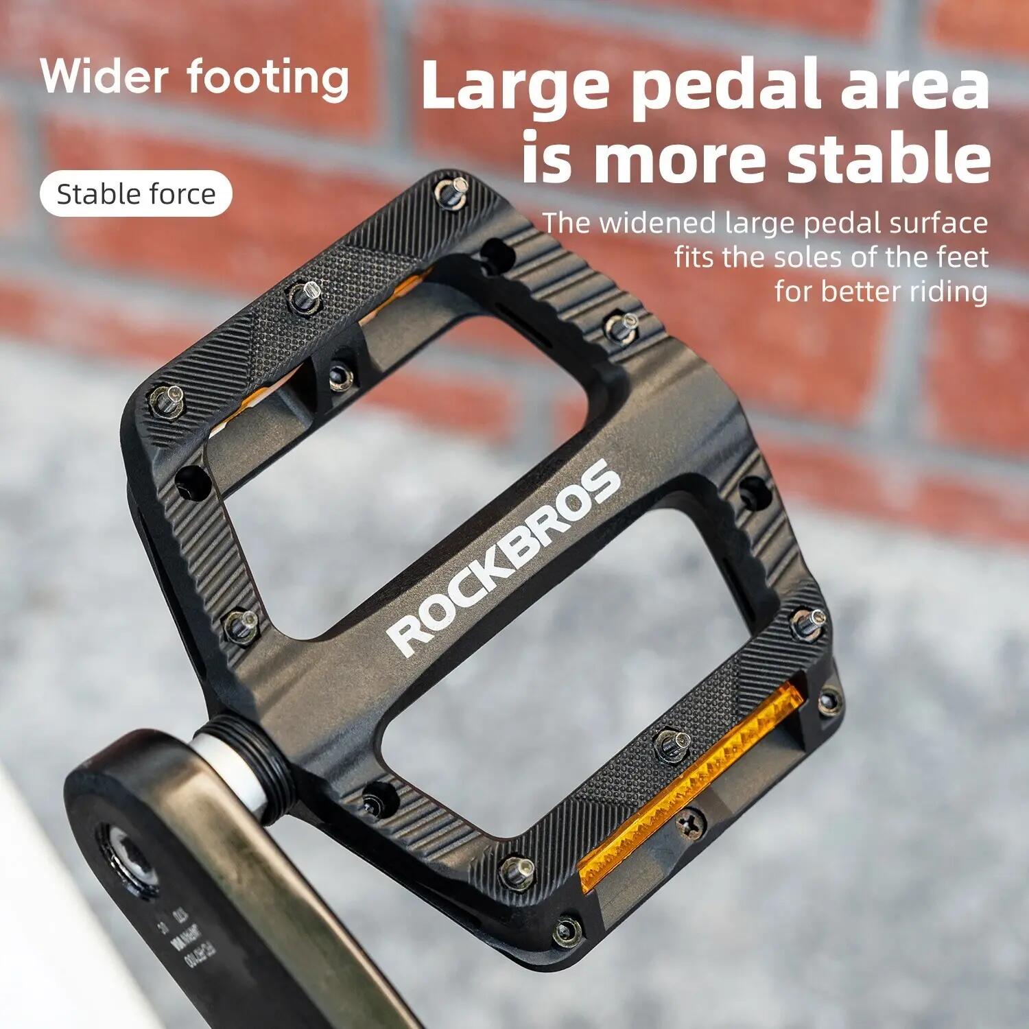Pedale bicicletă ROCKBROS antiderapante plate, ax 9/16 inch 3/7