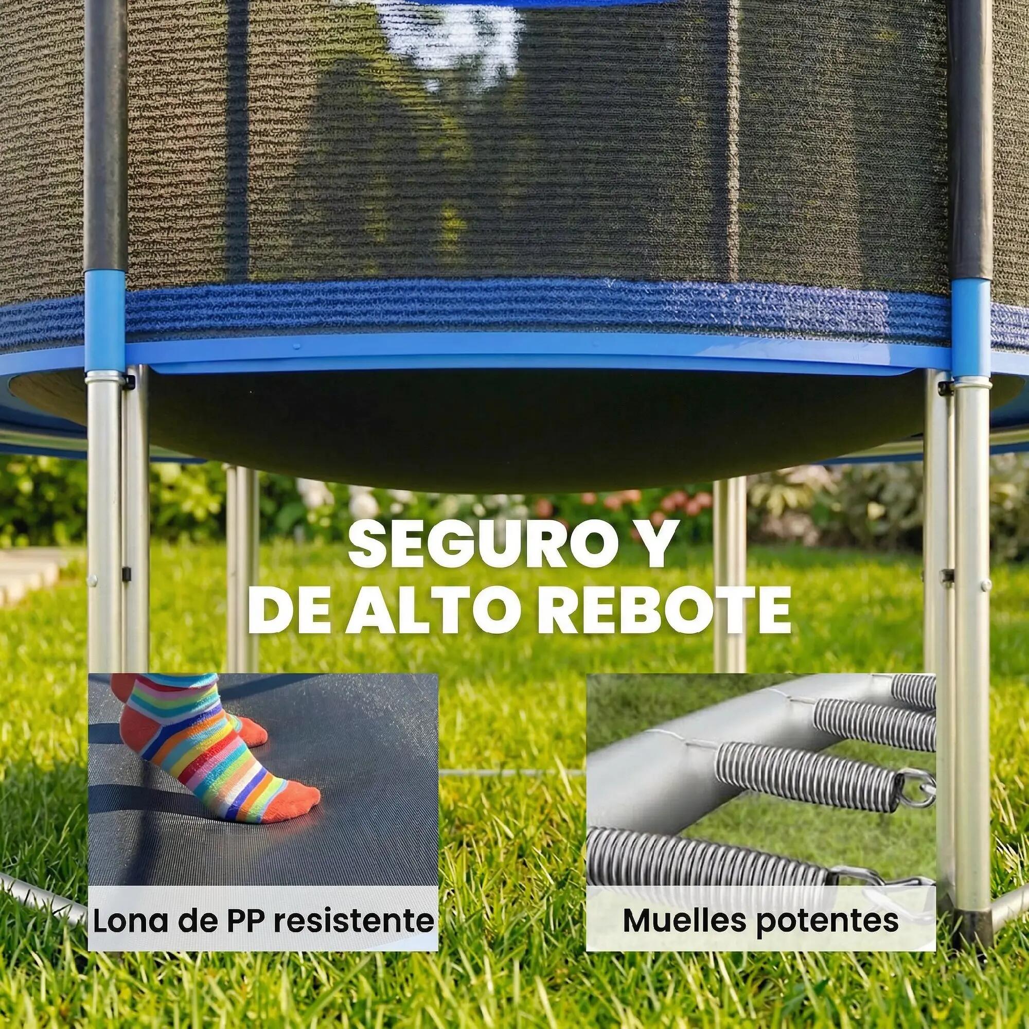 Trampoline d'extérieur Ø183 cm pour enfants avec filet de sécurité, échelle et c 8/9