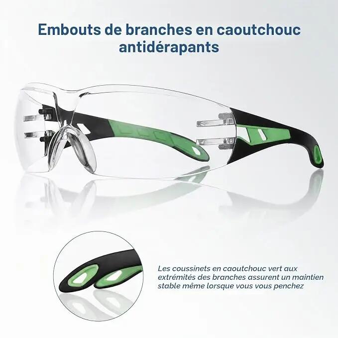 Lot de 6 lunettes de sécurité antibuée - Lunettes de sécurité avec coussinets 4/7