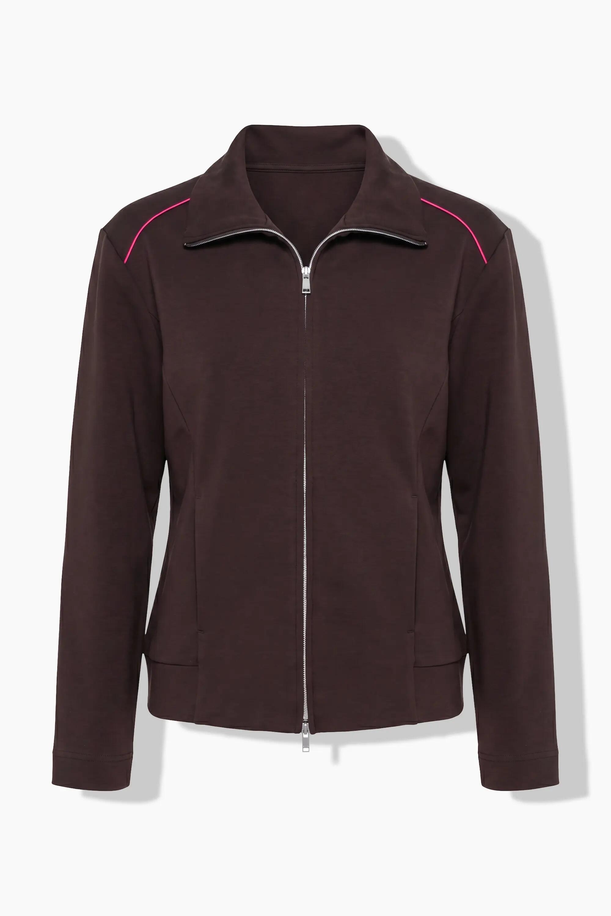 Dames Sweatvest boxy fit opstaande kraag lange mouwen 7/13