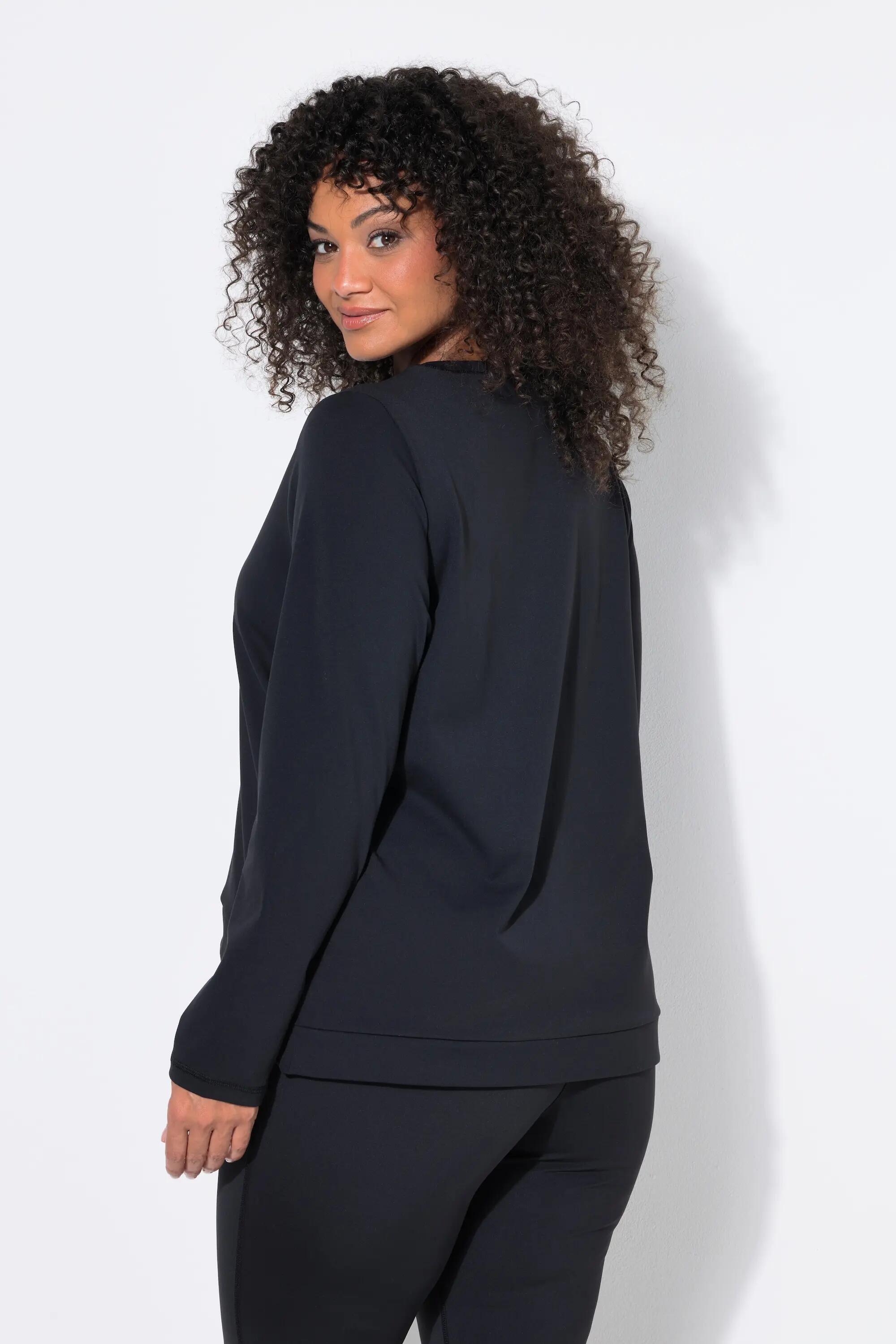 Femme T-shirt de yoga coupe Slim Fit décolleté rond et manches longues 2/11