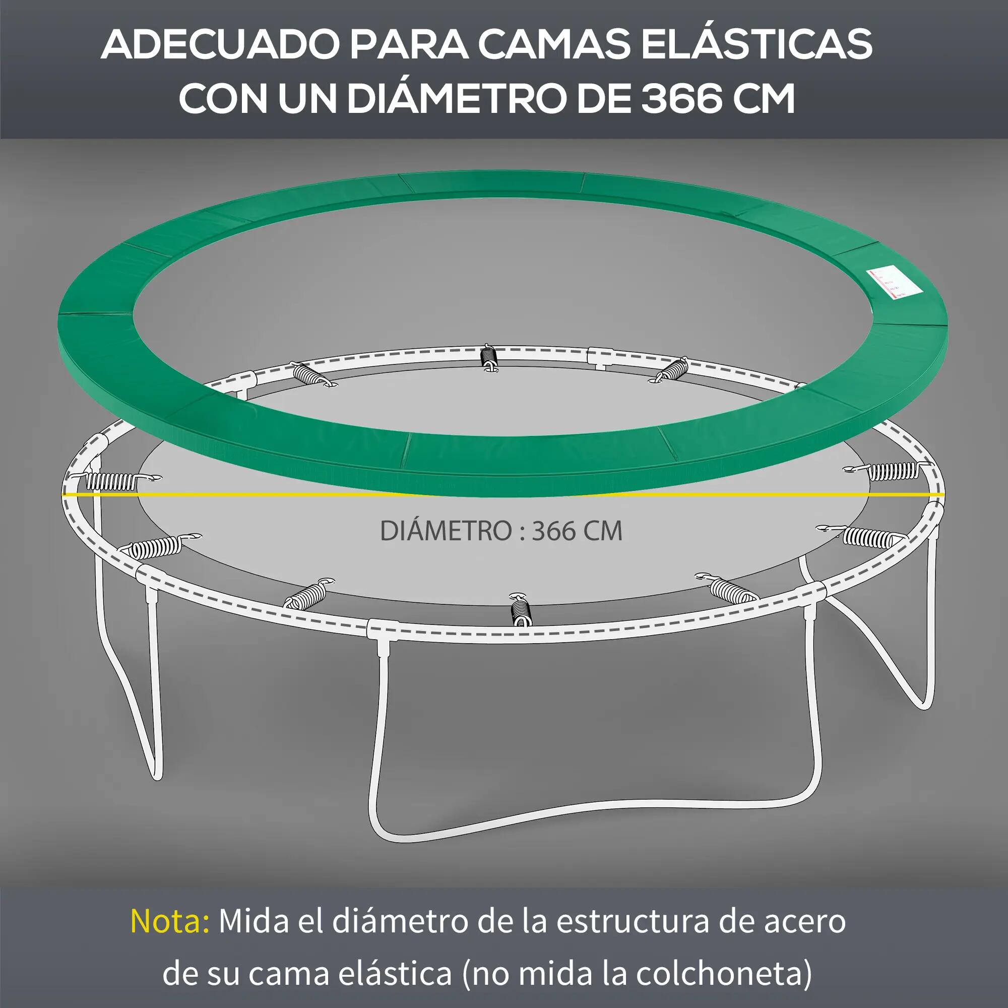 Housse de protection rembourrée pour trampoline, bordure de sécurité pour trampo 7/9