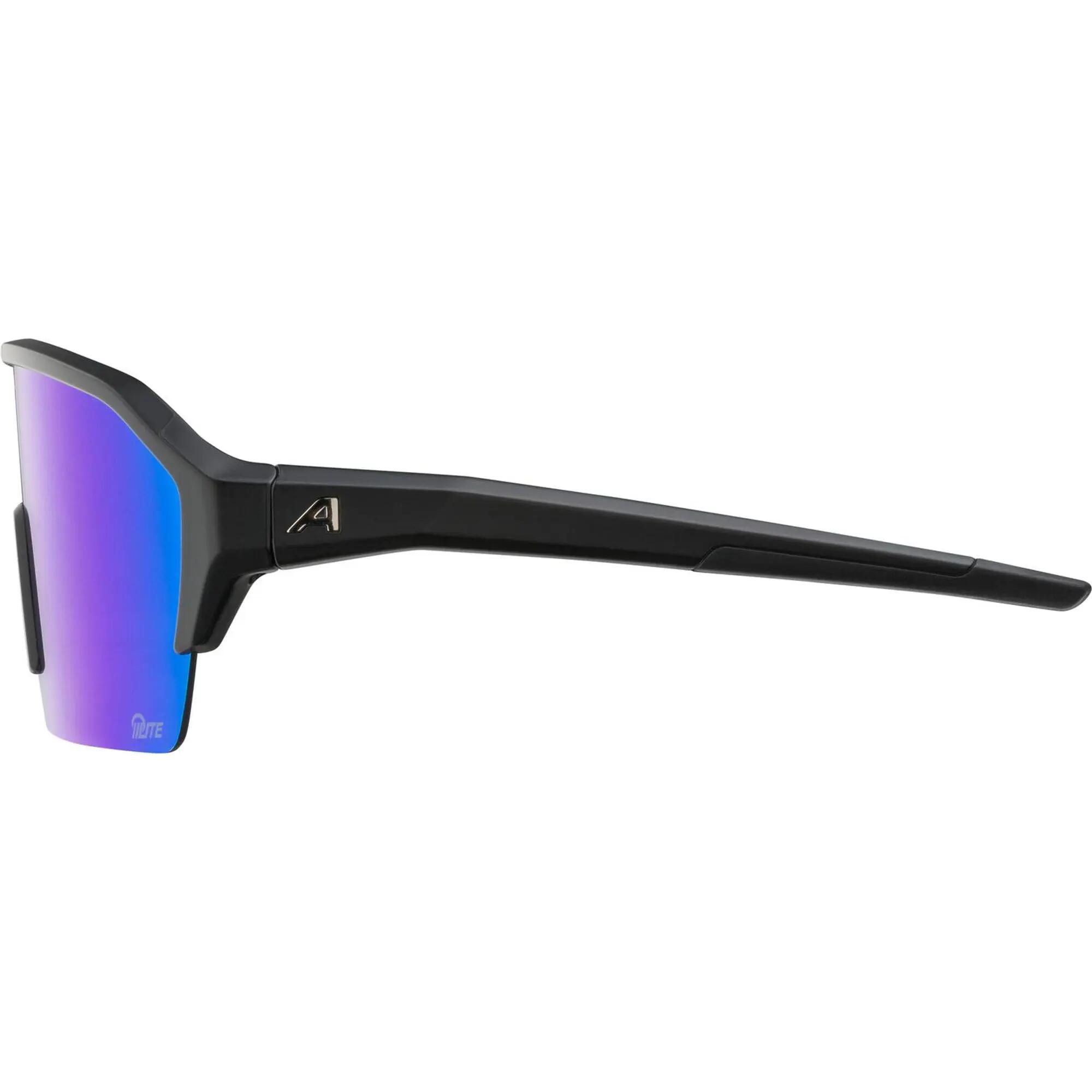 Alpina HR Q‑Lite Jade okulary sportowe turkusowe, lustrzane soczewki. 3/4