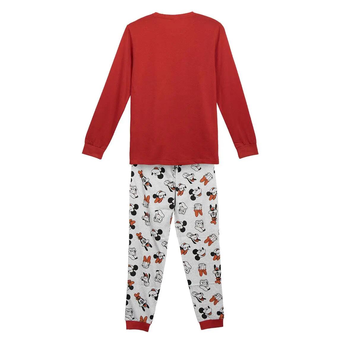 Pigiama Lungo Adulto Mickey Due Pezzi in Cotone Rosso 2/2
