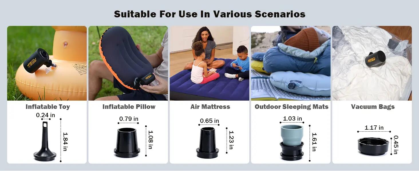 RoosCamp AirMaster Pro – Pompe de camping électrique pour matelas pneumatique 11/15