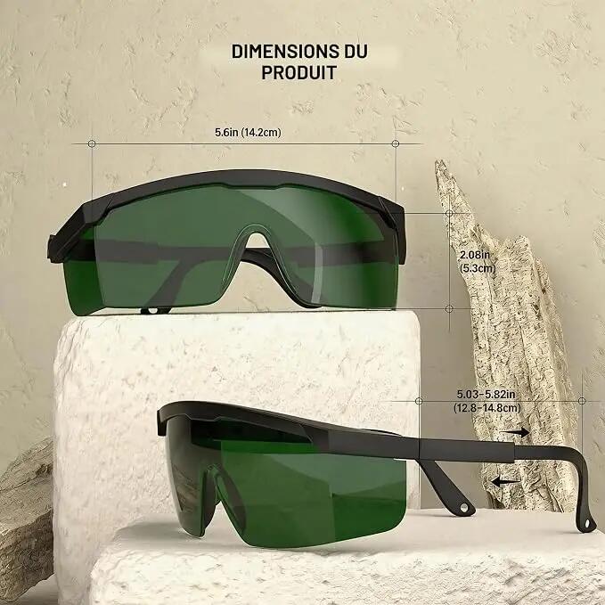 Lunettes de protection laser 200-2000 nm, lunettes de protection 5/6