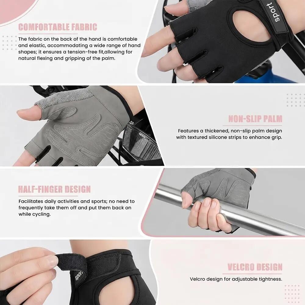Gants de cyclisme unisexes pour hommes et femmes (VTT) – Mitaines avec rembourra 4/7