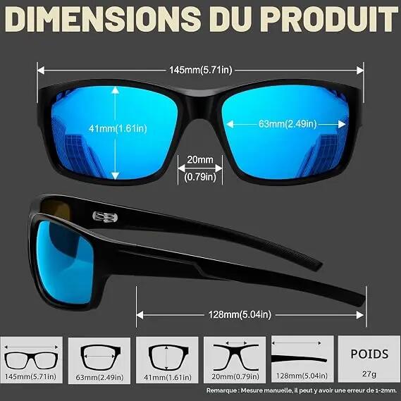 Lunettes de Soleil Sport Homme Femme UV400 4/4