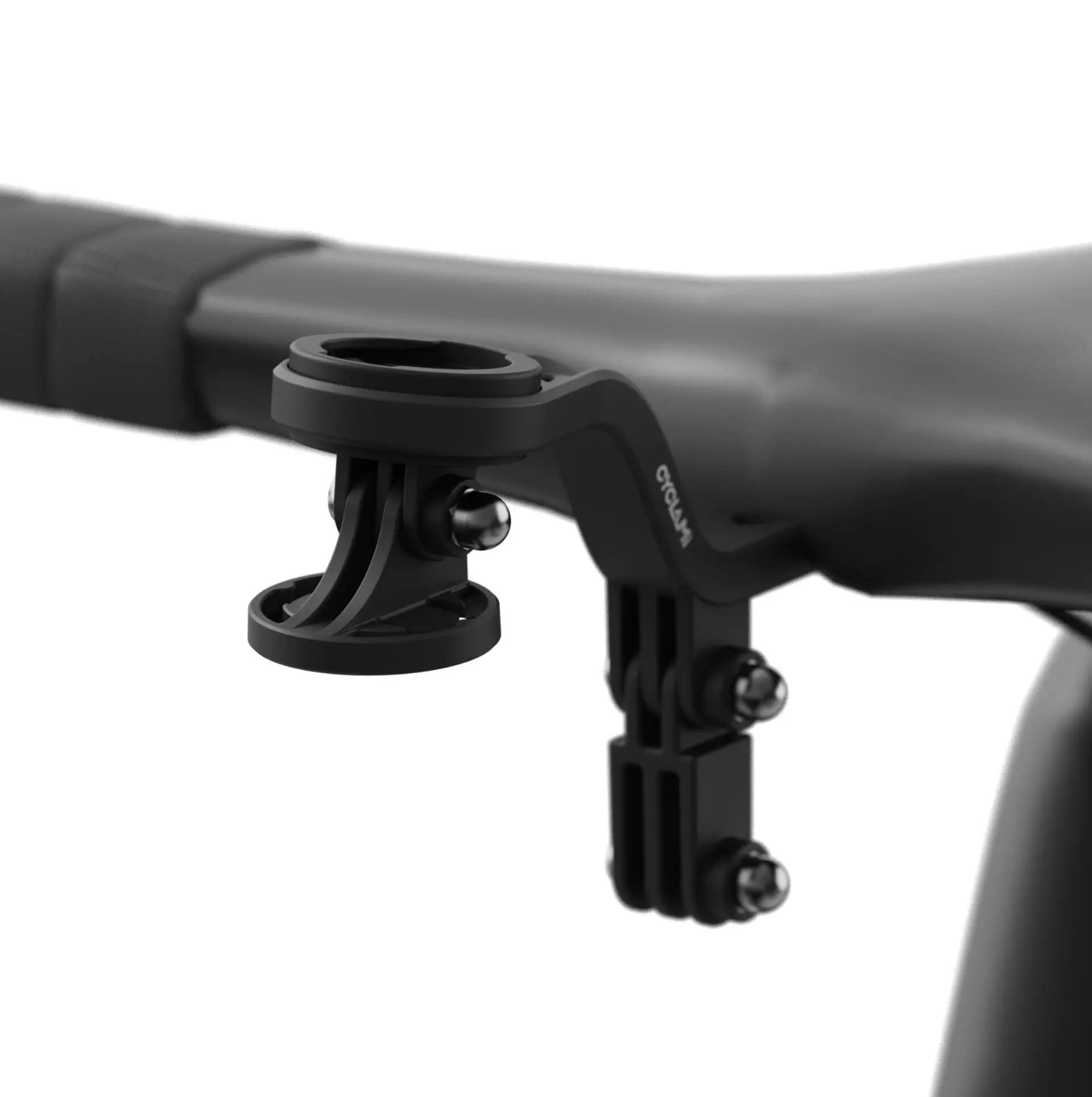 Supporto ciclocomputer GPS multifunzione sotto manubrio integrato - nero 2/5