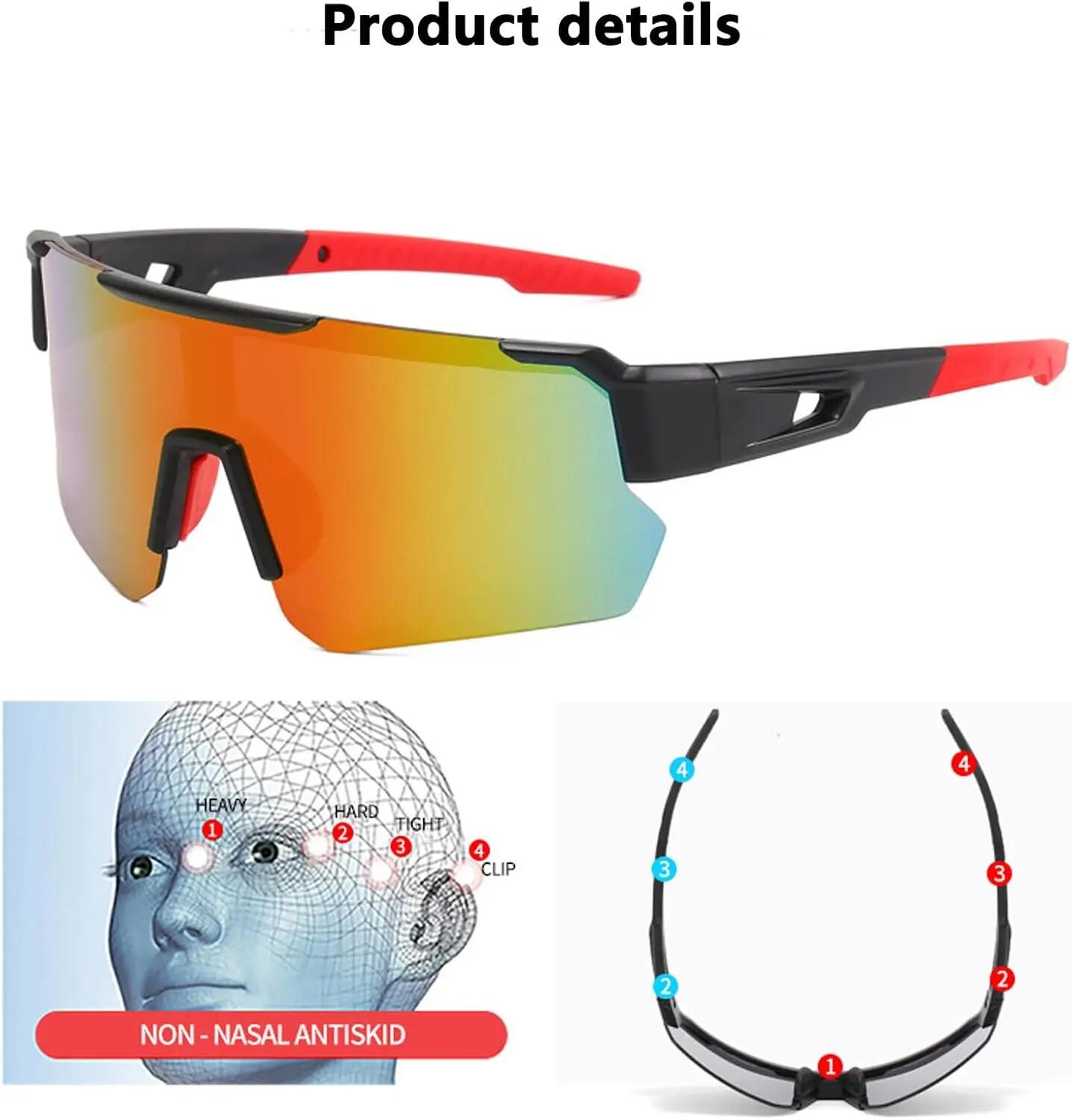 Lunettes de soleil de sport polarisées pour hommes et femmes – Protection UV400 6/7