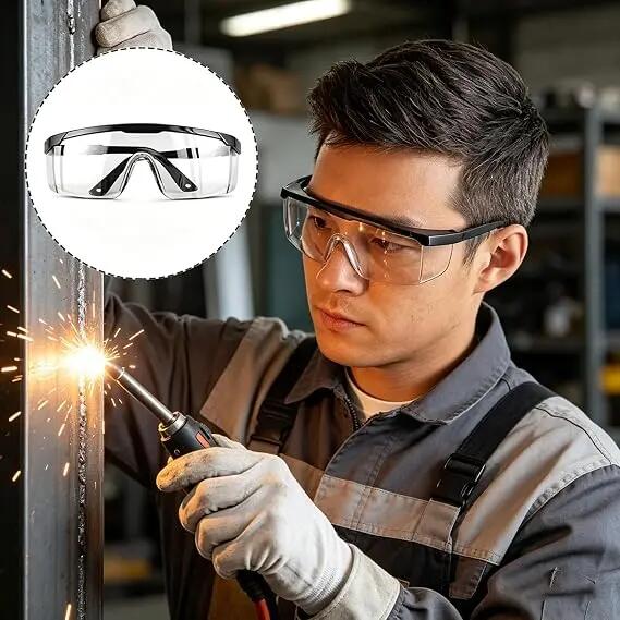 pièces de Lunettes de Protection Travail Anti-Buée Anti-Rayures Transparentes 7/7