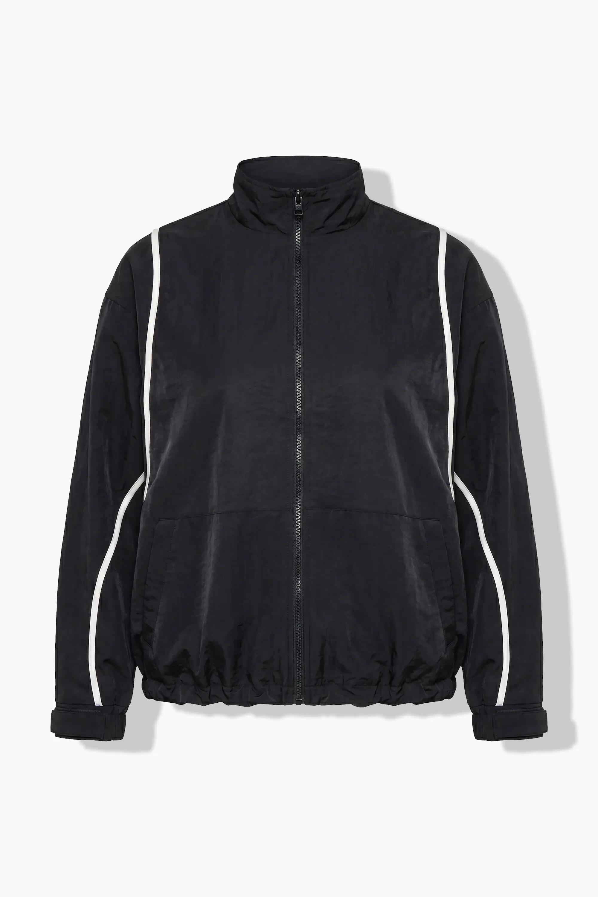 Dames Trainingsjack sierpaspels oversized opstaande kraag lange mouwen 6/11