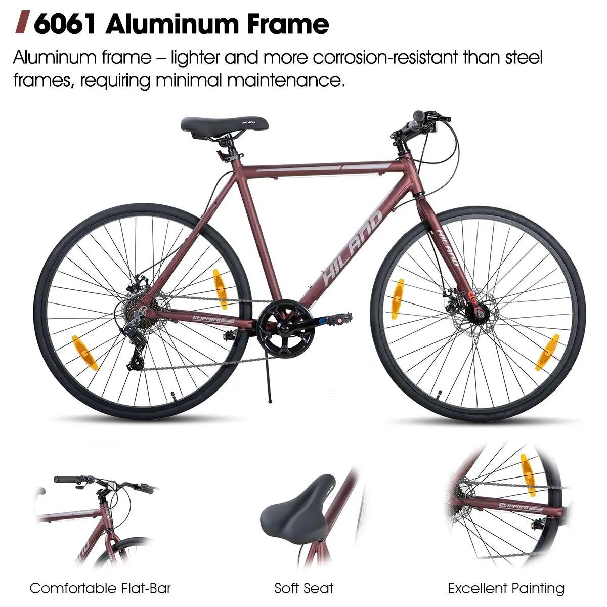 Damen Herren Trekkingrad 28 Zoll 7-Gang Aluminium Scheibenbremse Clifford 4/7