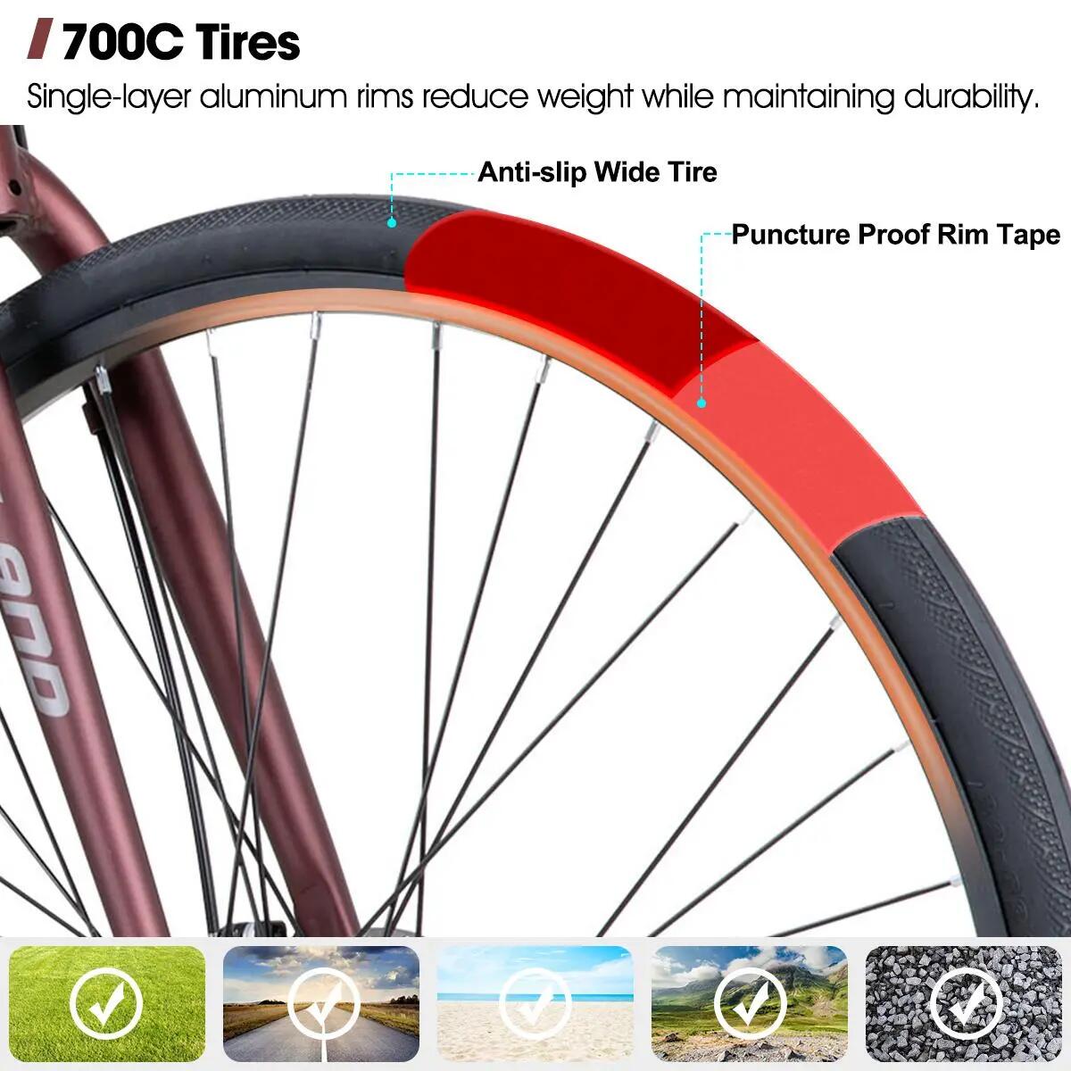 Damen Herren Trekkingrad 28 Zoll 7-Gang Aluminium Scheibenbremse Clifford 2/7
