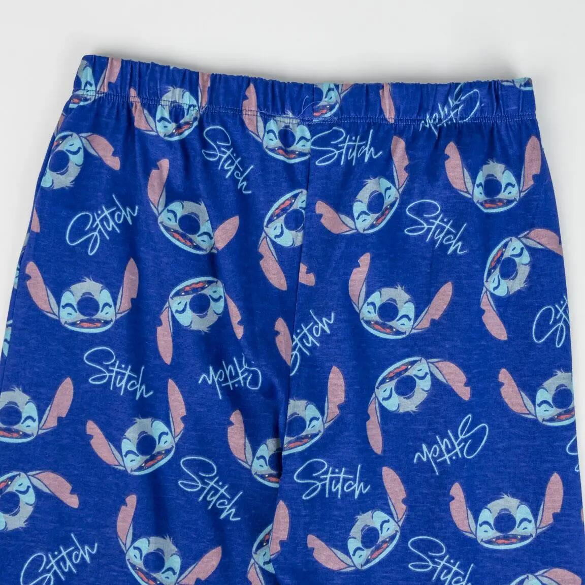 Pyjama Long Enfant Stitch Deux Pièces en Coton Bleu Marine 6/6