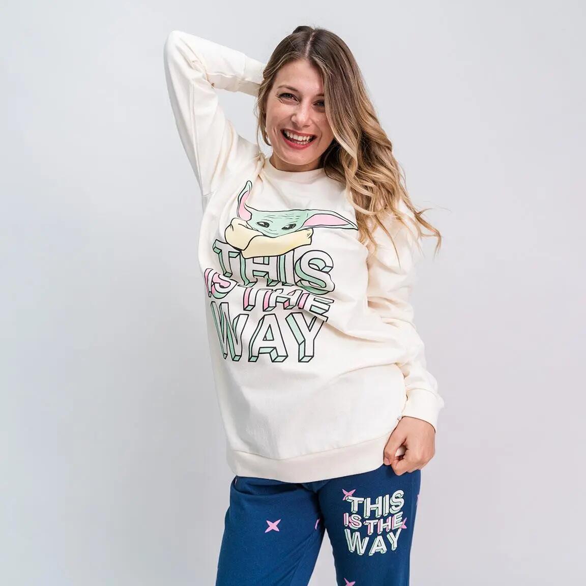 Pyjama Lang Volwassenen The Mandalorian Tweedelig van Katoen Beige 4/5