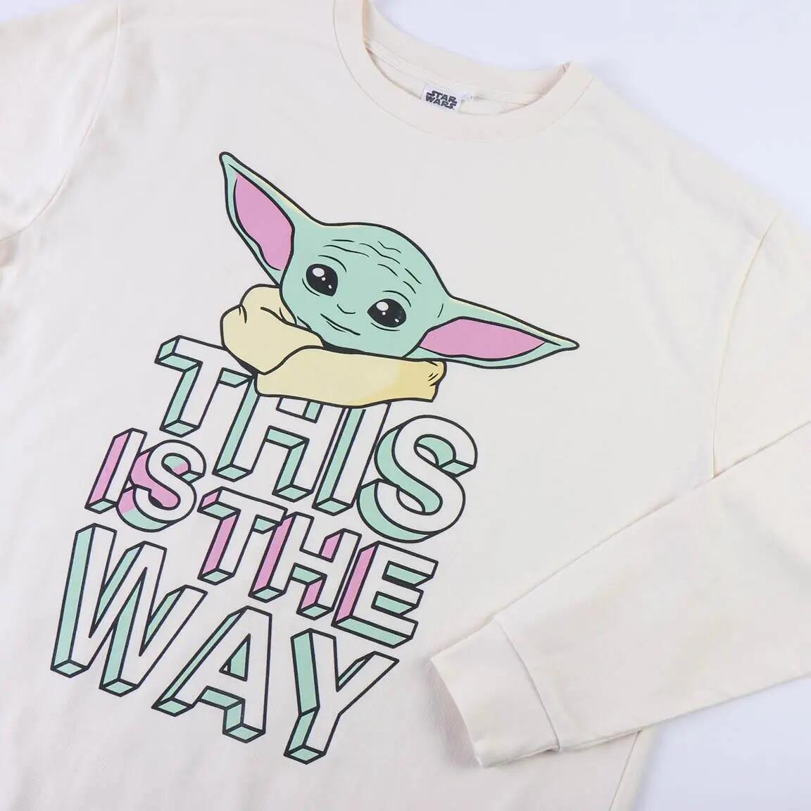 Pyjama Lang Volwassenen The Mandalorian Tweedelig van Katoen Beige 3/5