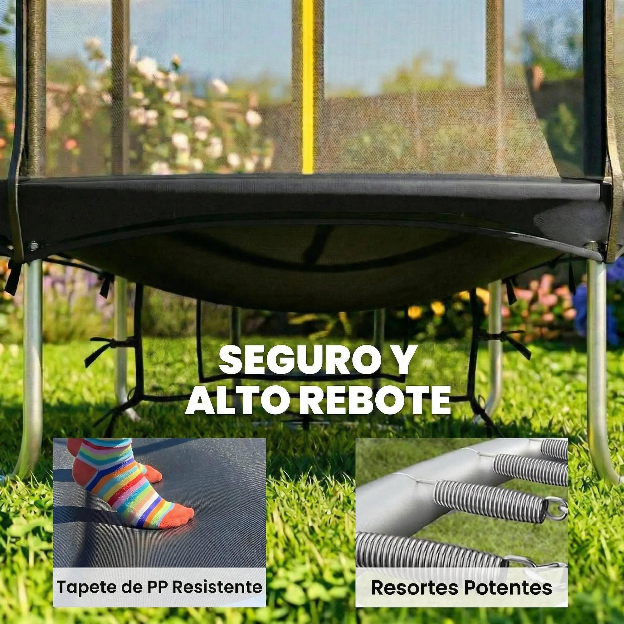Trampoline d'extérieur Ø183 cm pour enfants et adultes dès 6 ans, avec filet de 8/9