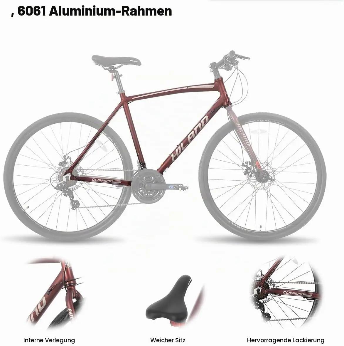 Herren Rennrad 28 Zoll 21-Gang Scheibenbremse 700C 4/7