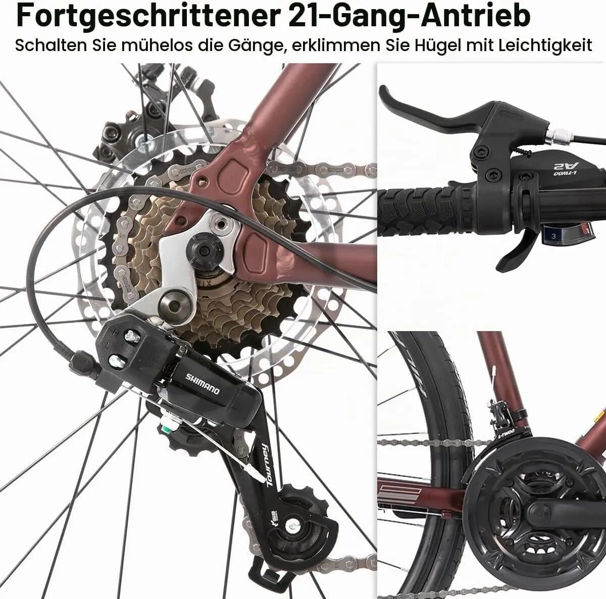 Herren Rennrad 28 Zoll 21-Gang Scheibenbremse 700C 3/7
