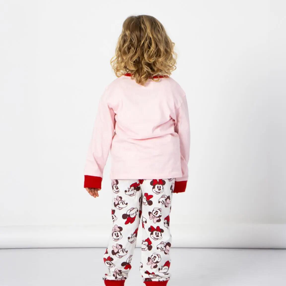 Pyjama Lang Kinder Minnie Tweedelig van Katoen en Polyester Roze 4/4
