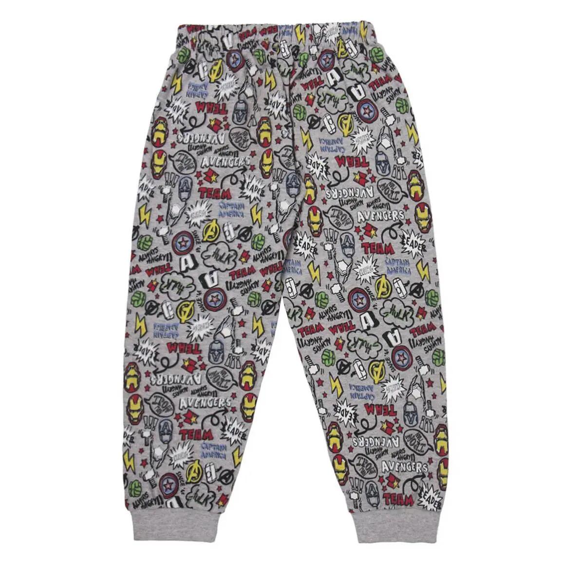 Pyjama Long Enfant Avengers Deux Pièces en Coton Gris 5/5