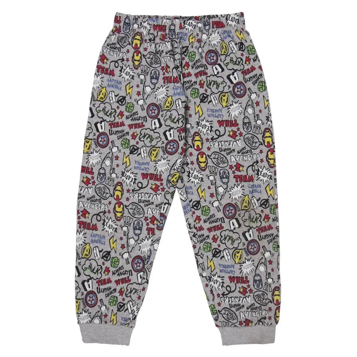 Pyjama Long Enfant Avengers Deux Pièces en Coton Gris 4/5