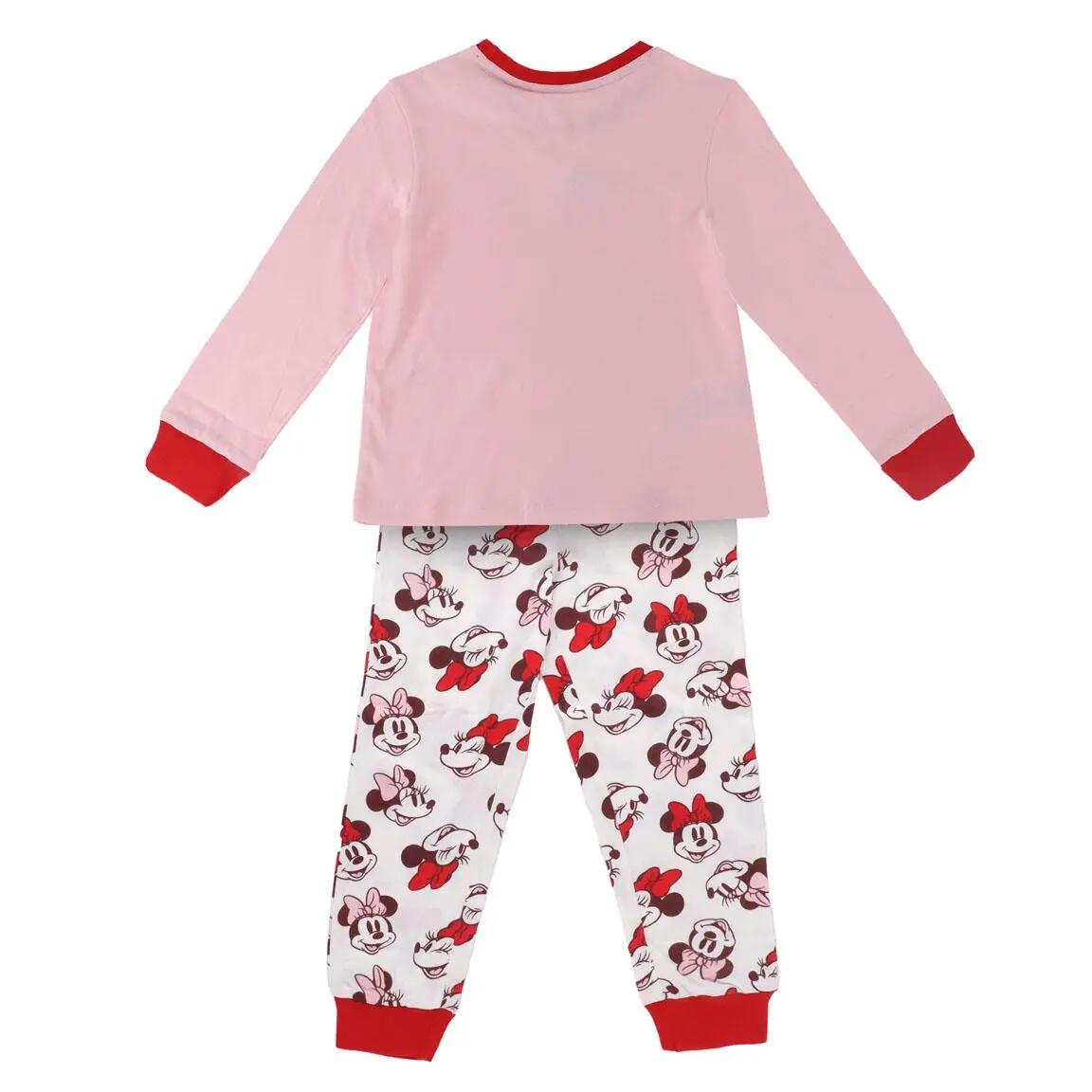 Pyjama Lang Kinder Minnie Tweedelig van Katoen en Polyester Roze 2/4