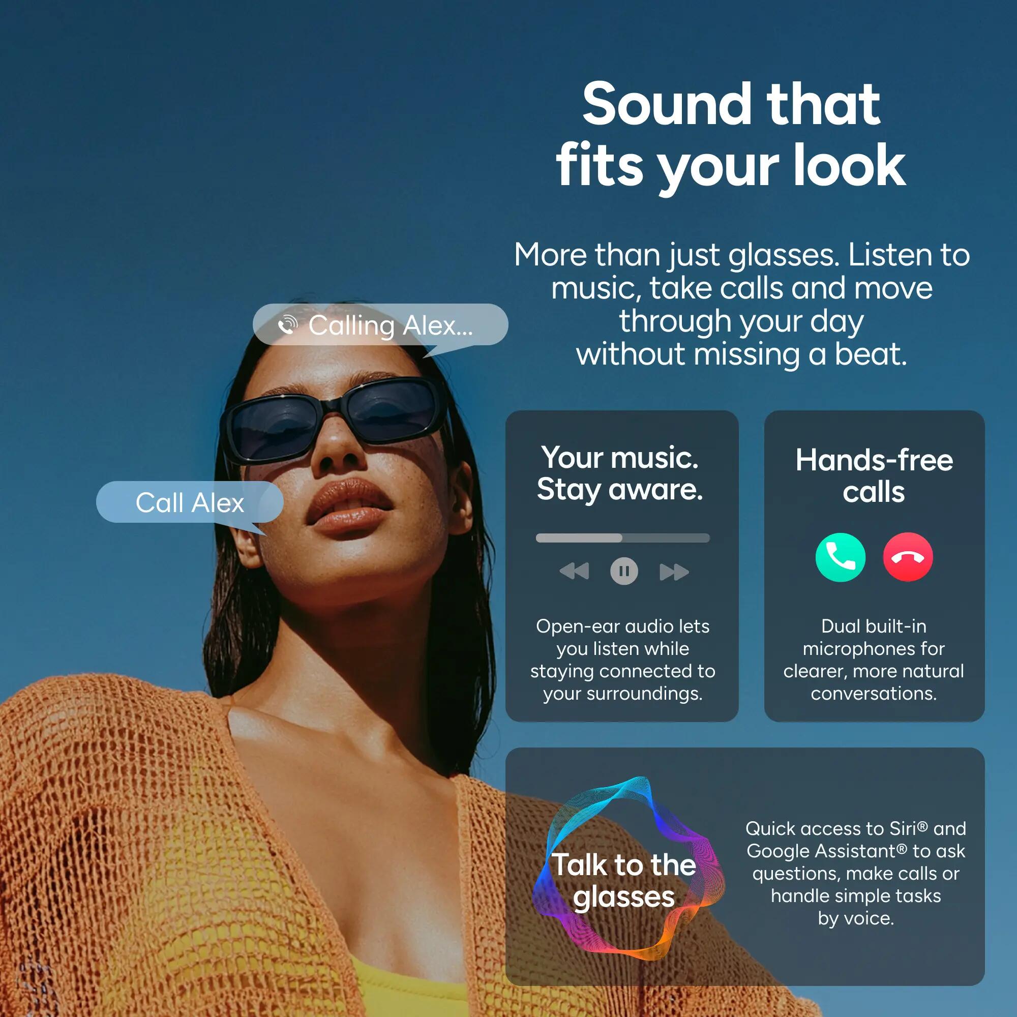 Lunettes connectées  Sonance avec audio 3/6
